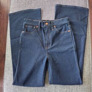 Madewell NWT Dark Blue 11" High‑Rise Flare Jeans | Size 27 / Inseam 32